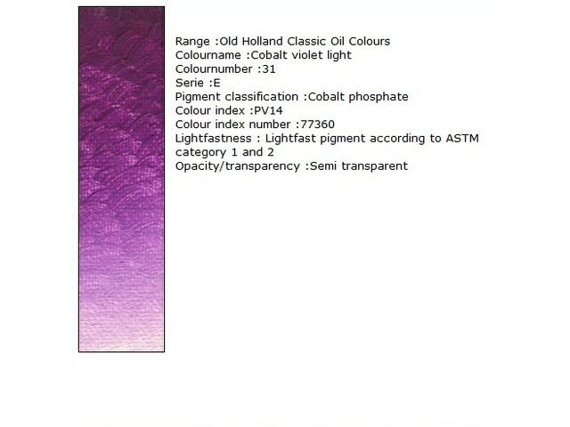 OLD HOLLAND ÖLFARBE E031 125ML COBALT VIOLET LIGHT 1