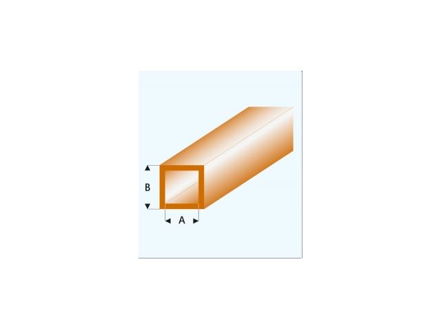 PROFIL VIERKANTROHR GLASKLAR BRAUN (A=)5,0X6,0MM 33CM 435-59/3 1
