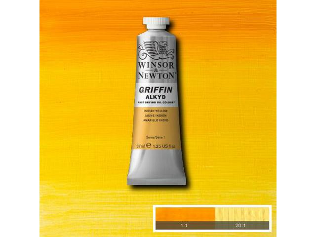 WINSOR & NEWTON GRIFFIN ALKYD 37ML S1 319 INDIAN YELLOW 1
