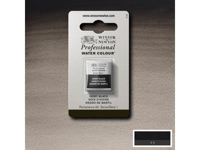 WINSOR & NEWTON AQUARELLFARBE 1/2 NÄPF 331 ELFENBEINSCHWARZ 1