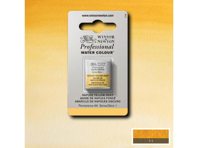 WINSOR & NEWTON AQUARELLFARBE 1/2 NÄPF 425 NEAPELGELB DUNKEL 1