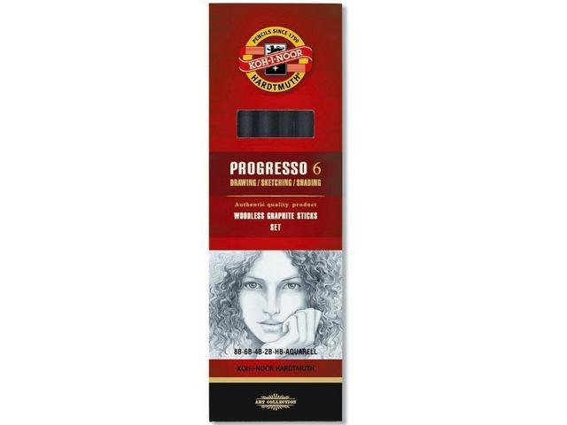 KOH-I-NOOR PROGRESSO GRAFIETSTIFTSET 6-DELIG 1