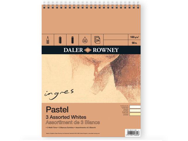 DALER ROWNEY INGRES BLOCK ZEICHENPAPIER 30X40CM 3 FARBEN 1