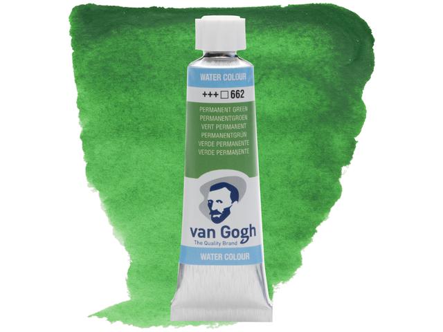VAN GOGH 10ML AQUARELLFARBE 662 PERMANENTGRÜN 1