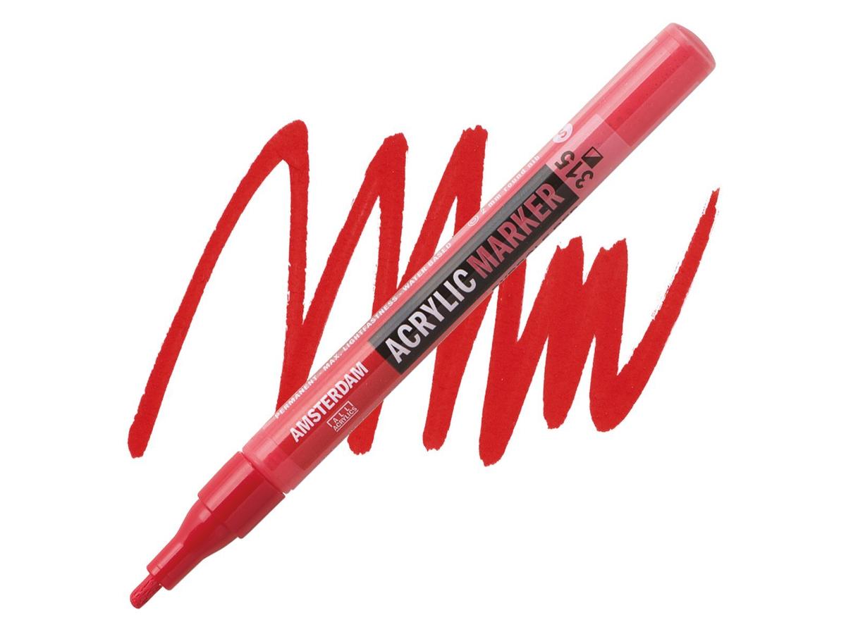 AMSTERDAM ACRYL MARKER 1-2MM RUND PYRROLROT 1