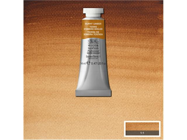 WINSOR & NEWTON AQUARELLFARBE 14ML 076 BURNT UMBER 1