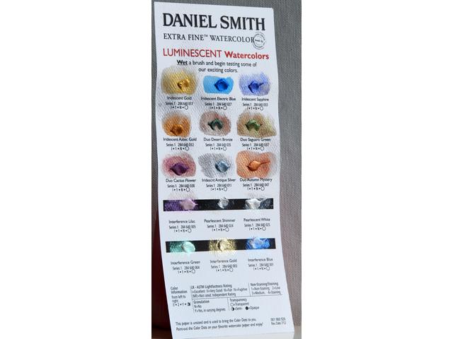 DANIEL SMITH WATERCOLOUR DOT CARD LUMINANCE 15X 1