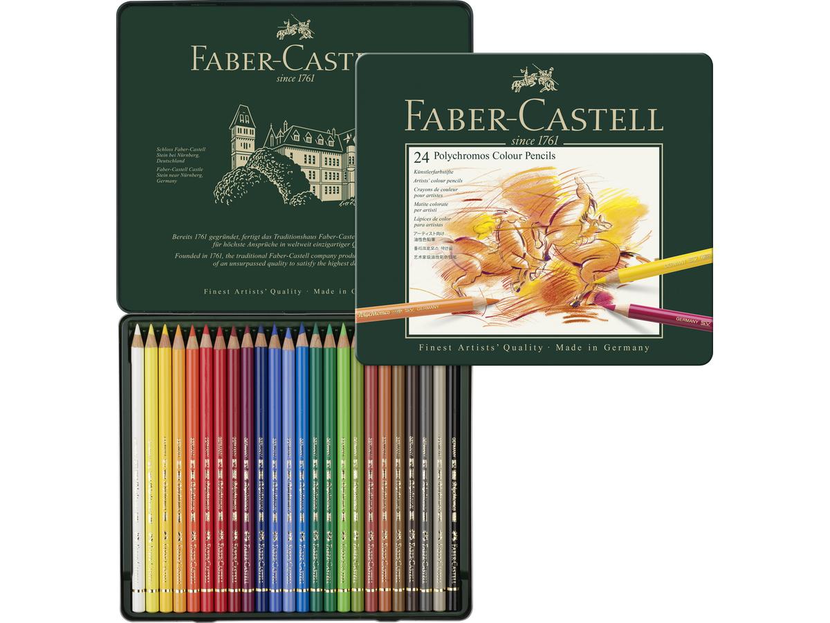 FABER-CASTELL POLYCHROMOS KÜNSTLER-FARBSTIFTE 24 FC-110024 1