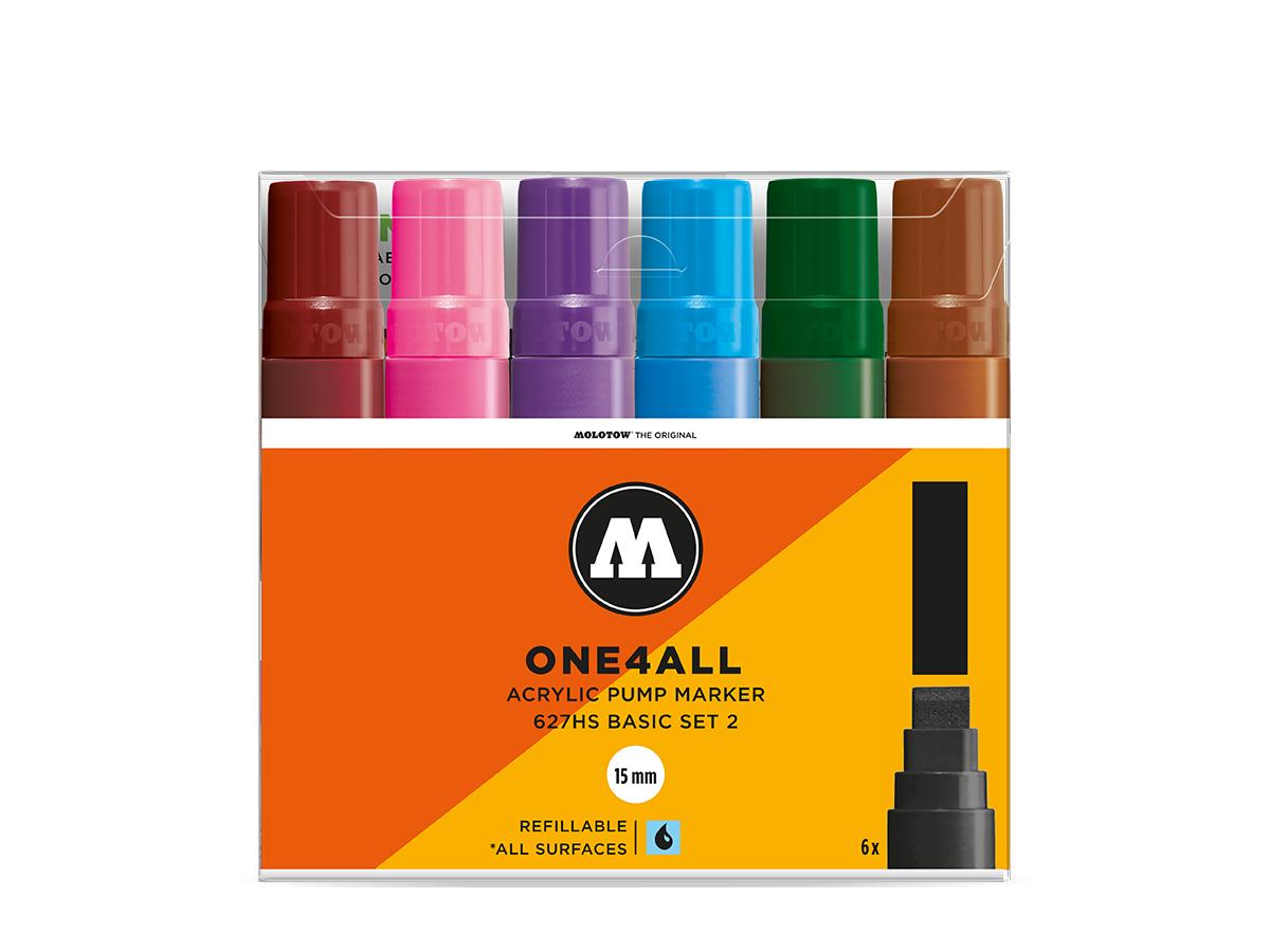 MOLOTOW ONE4ALL MARKER SET 627HS BASIS 2 15MM 6 STÜCK 1