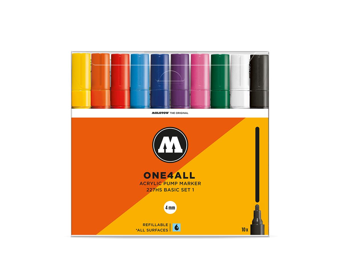 MOLOTOW ONE4ALL MARKER SET BASIS 1 227HS 4MM 10 STÜCK 1