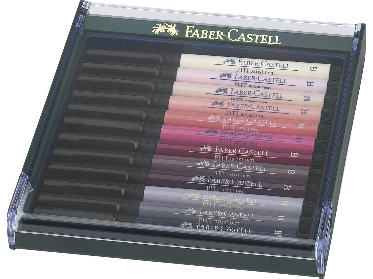 FABER-CASTELL PITT ARTIST BRUSH PEN SET SKIN TONES 12ST 1