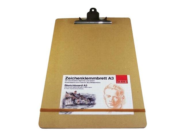 AMI TEKENKLEMBORD HOUT A3 + ELASTIEK 1