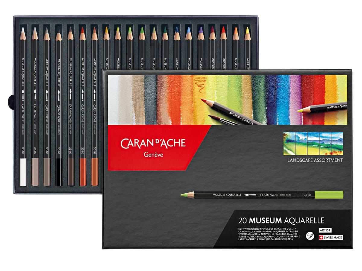 CARAN D'ACHE MUSEUM AQUARELLSTIFTE 20 STÜCK LANDSCHAFTSSET 1