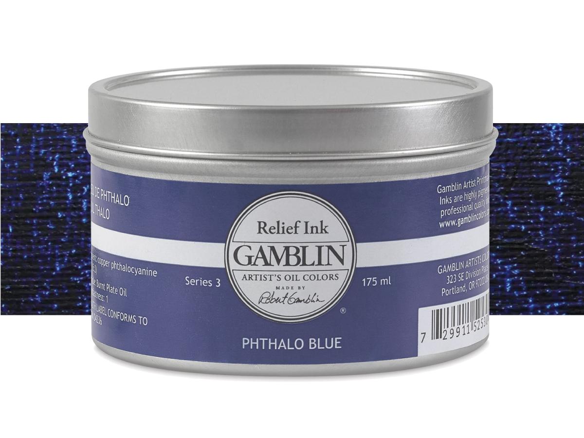 GAMBLIN RELIEF INK 175ML S3 R2535 PHTALO BLUE 1