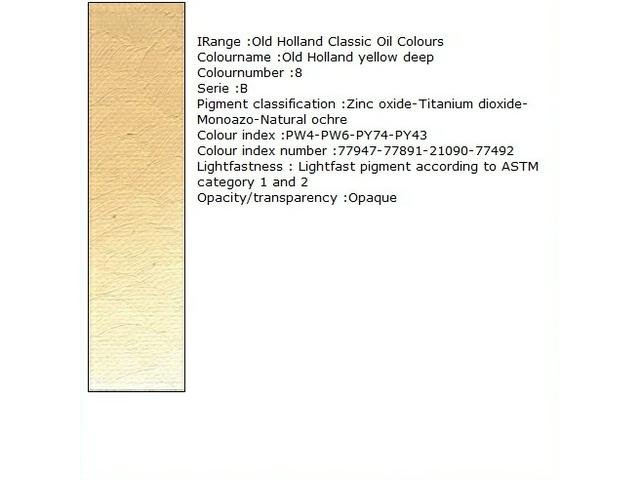 OLD HOLLAND ÖLFARBE B008 225ML OLD HOLLAND YELLOW DEEP 1