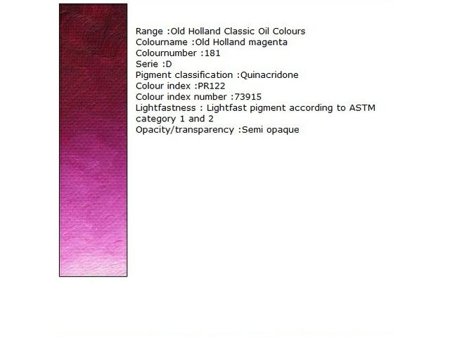 OLD HOLLAND OLFARBE D181 225ML OLD HOLLAND MAGENTA 1