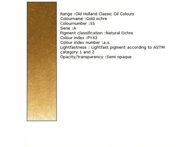 OLD HOLLAND ÖLFARBE A055 225ML GOLD OCHRE 1