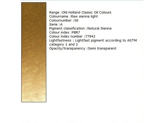 OLD HOLLAND ÖLFARBE A056 225ML RAW SIENNA LIGHT 1