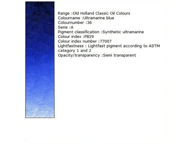 OLD HOLLAND ÖLFARBE A036 225ML ULTRAMARINE BLUE 1