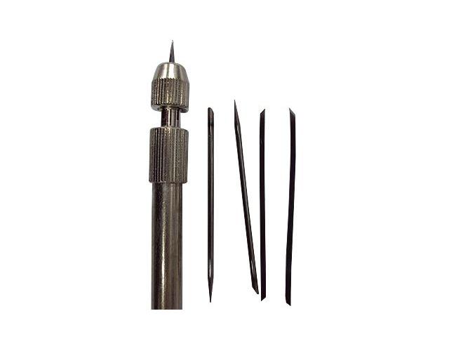 RADIERNADELHALTER METALL + 5 NADELN 0,2 - 0,8 MM 1