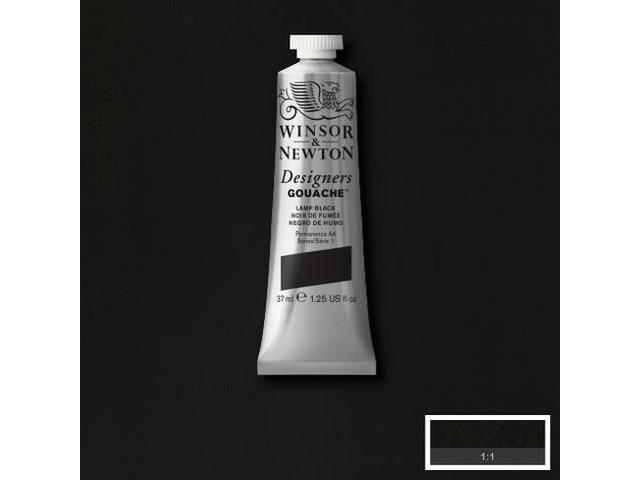 WINSOR & NEWTON DESIGNERS GOUACHE 37ML 337 LAMP BLACK 1