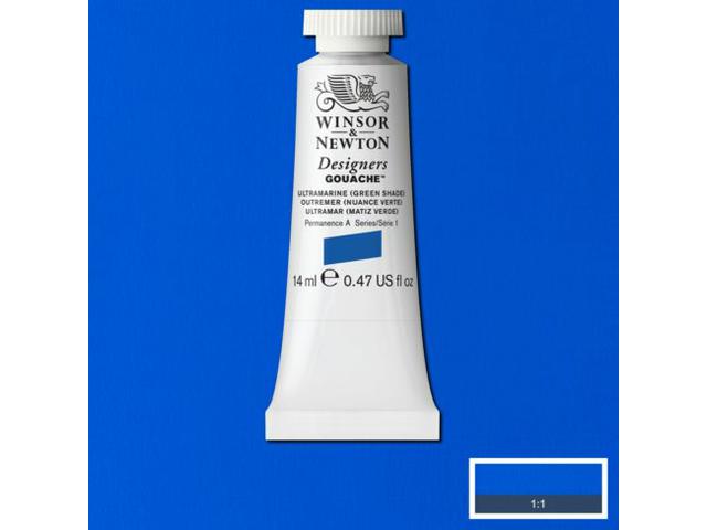 WINSOR & NEWTON DESIGNERS GOUACHE 14ML 667 ULTRAMARINE GREEN SHADE 1