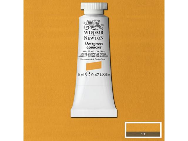 WINSOR & NEWTON DESIGNERS GOUACHE 14ML 425 NAPLES YELLOW DEEP 1