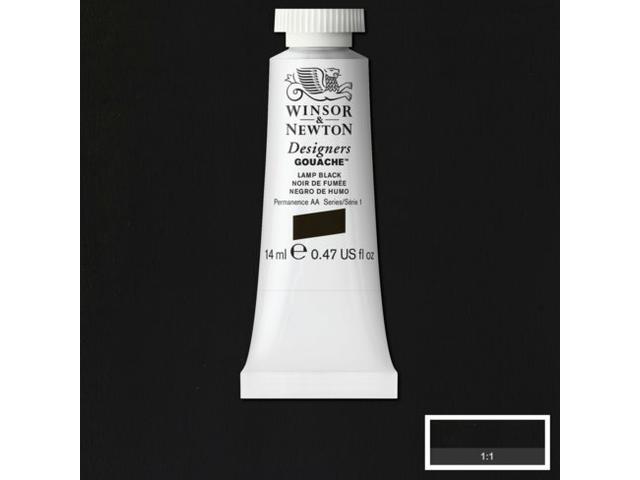 WINSOR & NEWTON DESIGNERS GOUACHE 14ML 337 LAMP BLACK 1