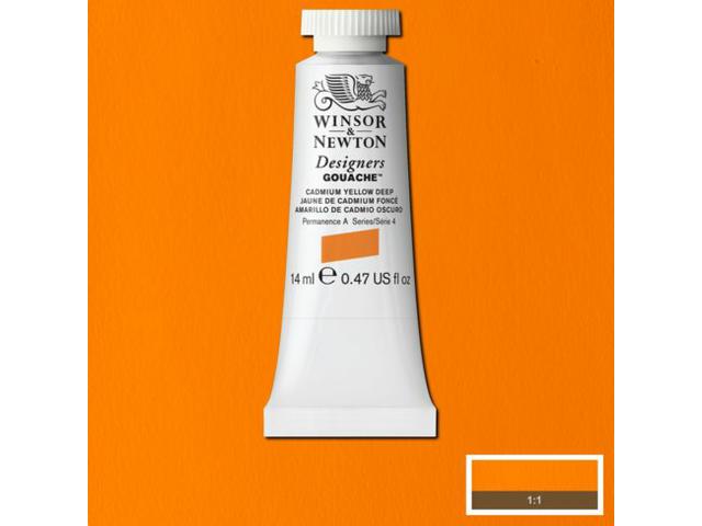 WINSOR & NEWTON DESIGNERS GOUACHE 14ML 111 CADMIUM YELLOW DEEP 1