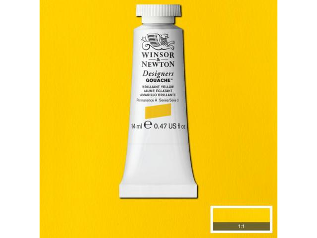 WINSOR & NEWTON DESIGNERS GOUACHE 14ML 055 BRILLANT YELLOW 1
