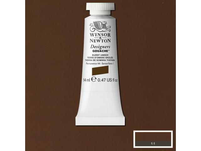 WINSOR & NEWTON DESIGNERS GOUACHE 14ML 076 BURNT UMBER 1