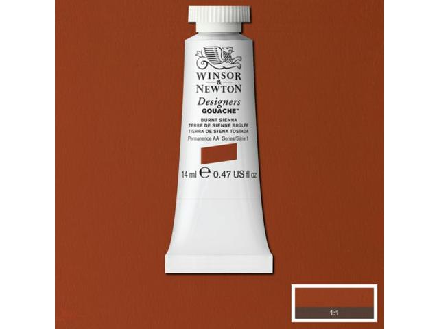 WINSOR & NEWTON DESIGNERS GOUACHE 14ML 074 BURNT SIENNA 1