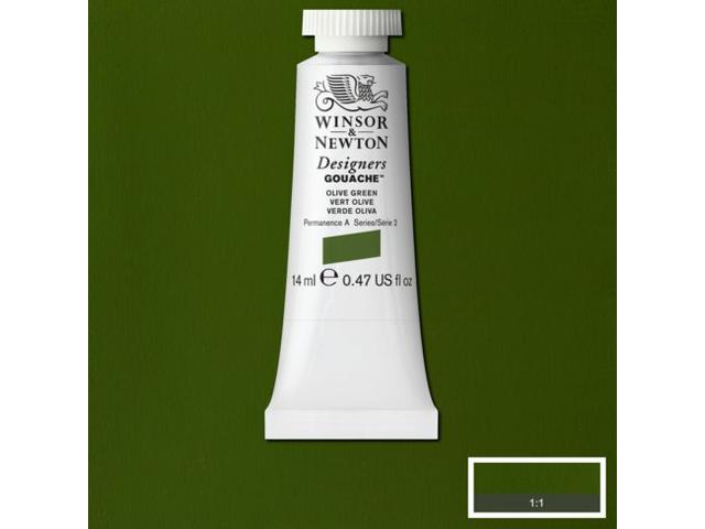 WINSOR & NEWTON DESIGNERS GOUACHE 14ML 447 OLIVE GREEN 1