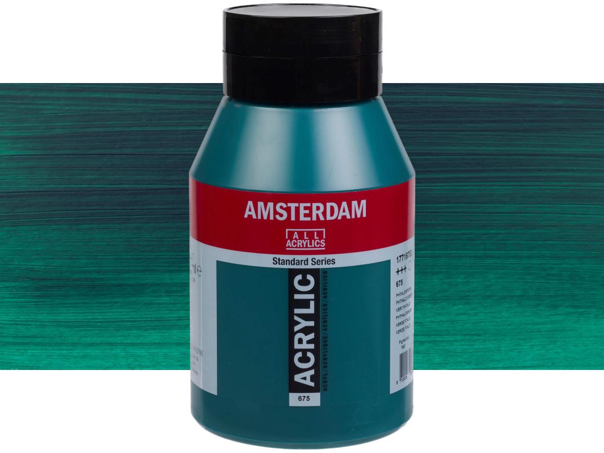 TALENS AMSTERDAM ACRYLVERF 1000ML 675 PHTALO GROEN 1