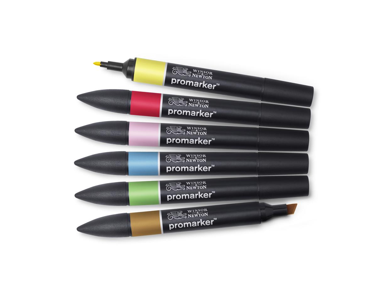WINSOR & NEWTON PROMARKERSET MID TONES 6X 1