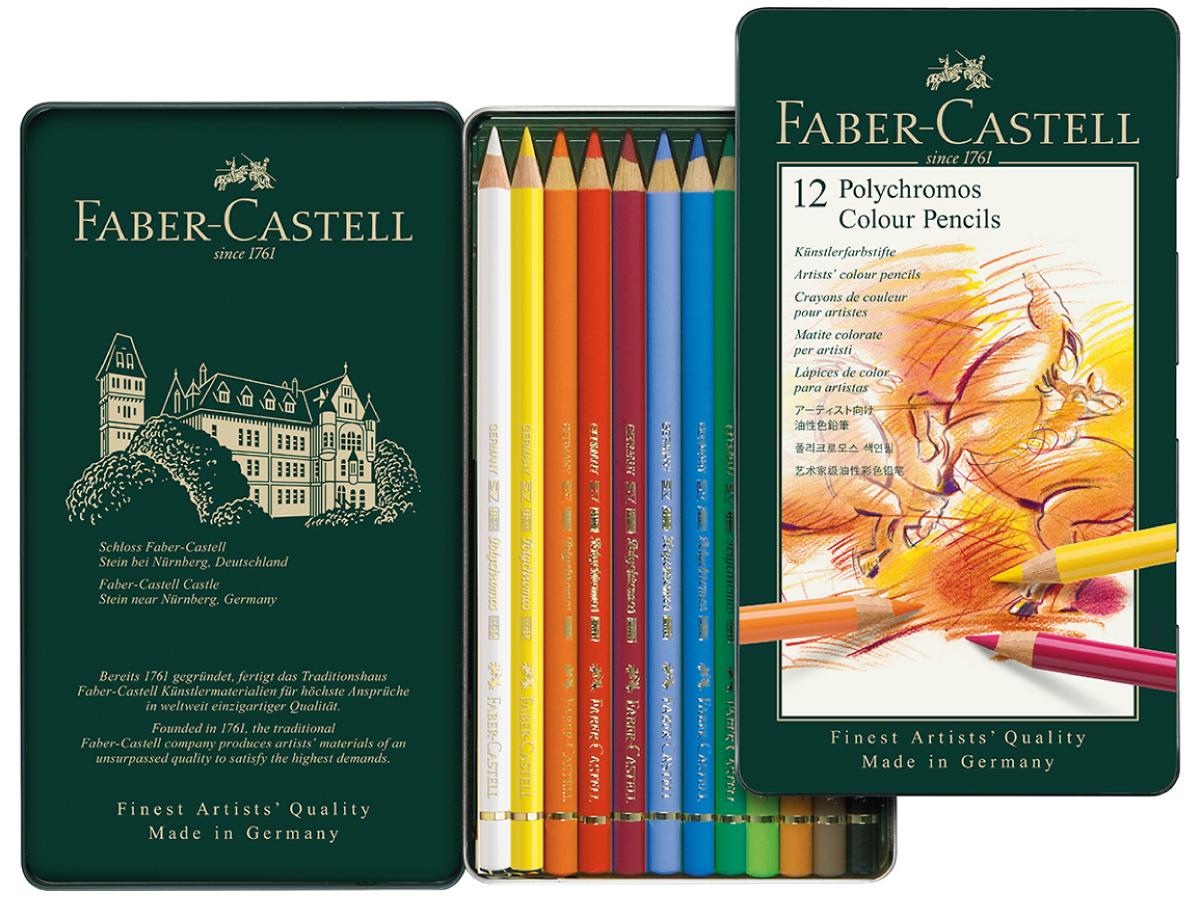 FABER-CASTELL POLYCHROMOS KÜNSTLER-FARBSTIFTE 12 FC-110012 1