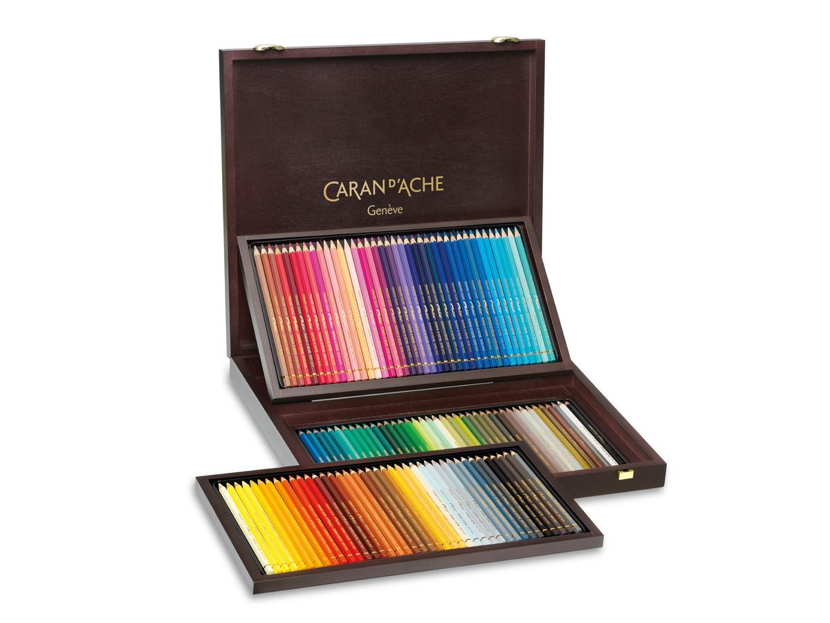 CARAN D'ACHE PABLO FARBSTIFTE SET IN HOLZKISTE 120X 1