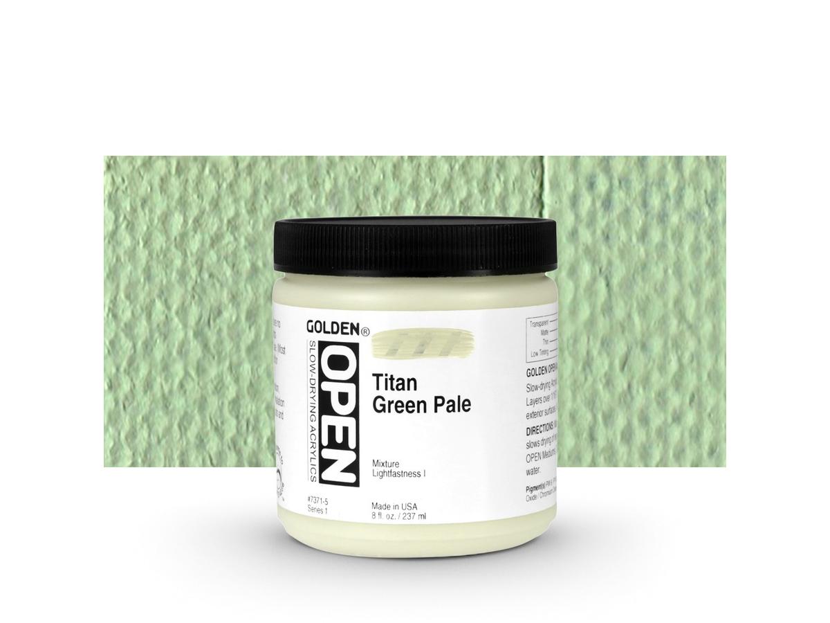 GOLDEN OPEN ACRYLIC 237ML 7371 S1 OPEN TITAN GREEN PALE 1