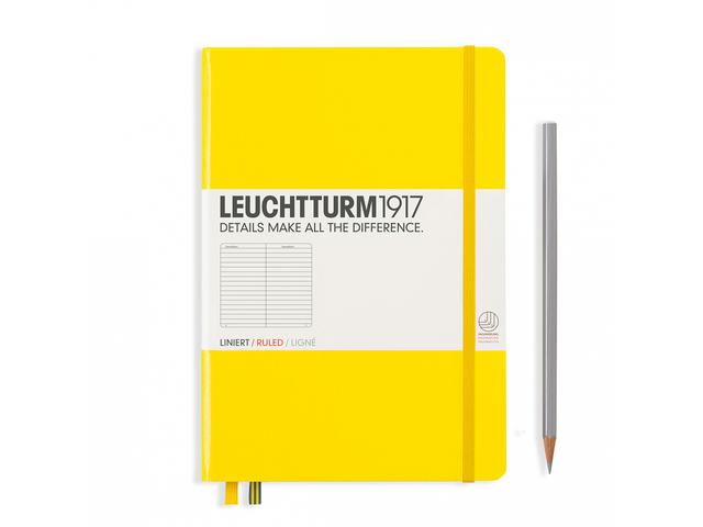 LEUCHTTURM HARDCOVER MEDIUM YELLOW RULED, 249P. A5 1