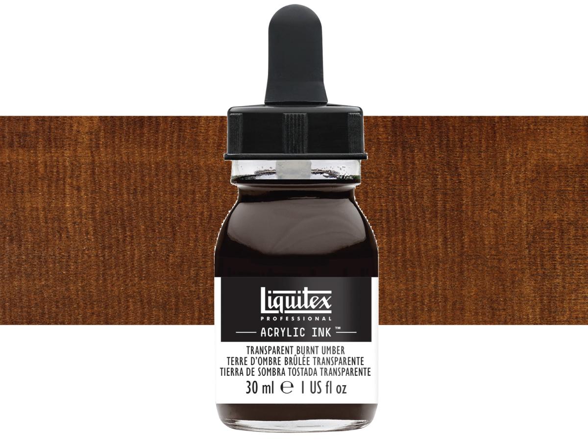 LIQUITEX ARTIST ACRYLIC INK 30ML 130 TRANSPARENT BURNT UMBER 1