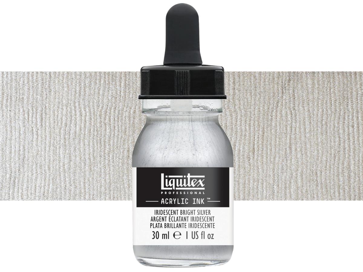 LIQUITEX ARTIST ACRYLIC INK 30ML 236 IRIDESCENT BRIGHT SILVER 1