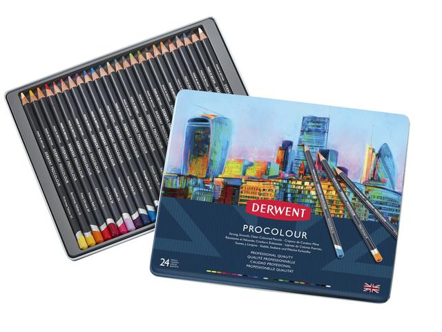 DERWENT PROCOLOUR BUNTSTIFTE 24ER METALLKASTEN 1