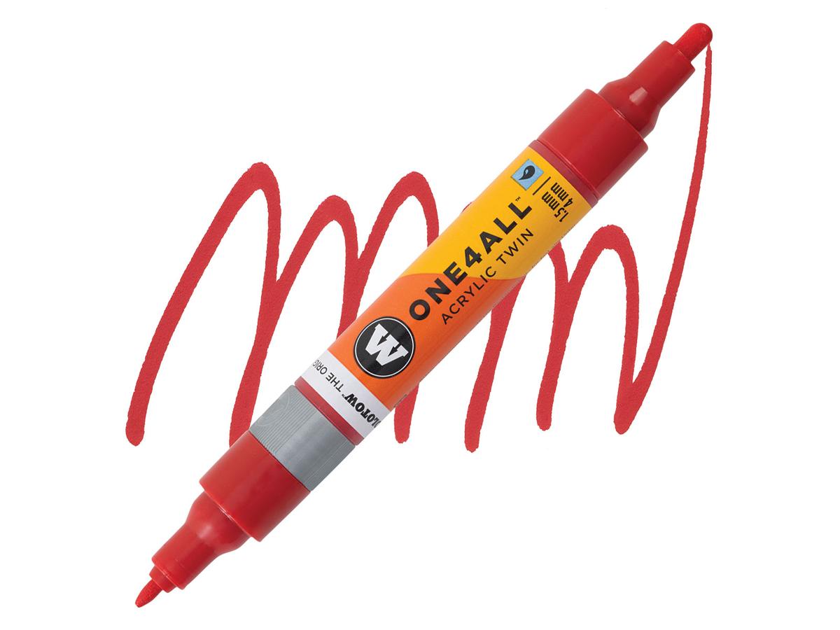 MOLOTOW ONE4ALL TWIN MARKER 013 1,5-4MM TRAFFIC RED 1