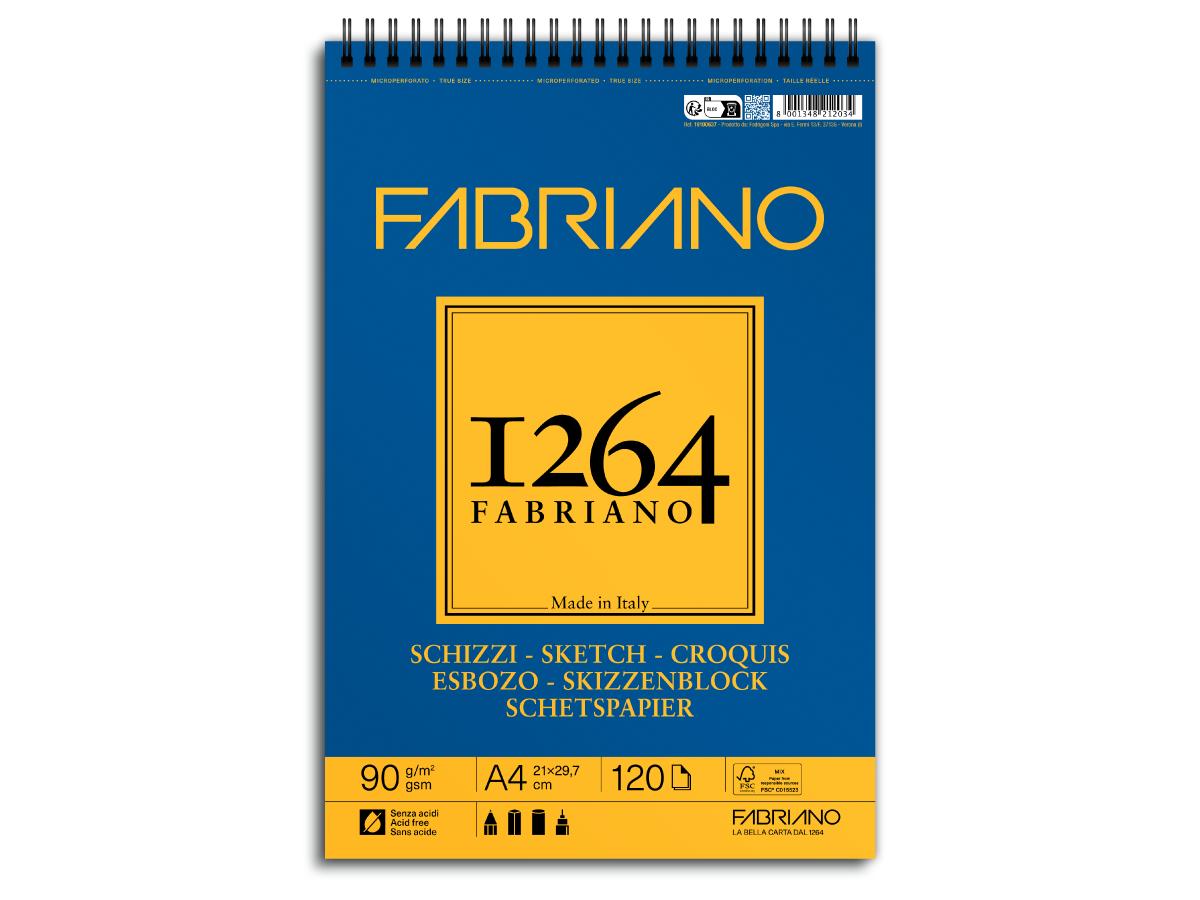 FABRIANO 1264 SKIZZENPAPIER A4 90GR BLOCK
 1