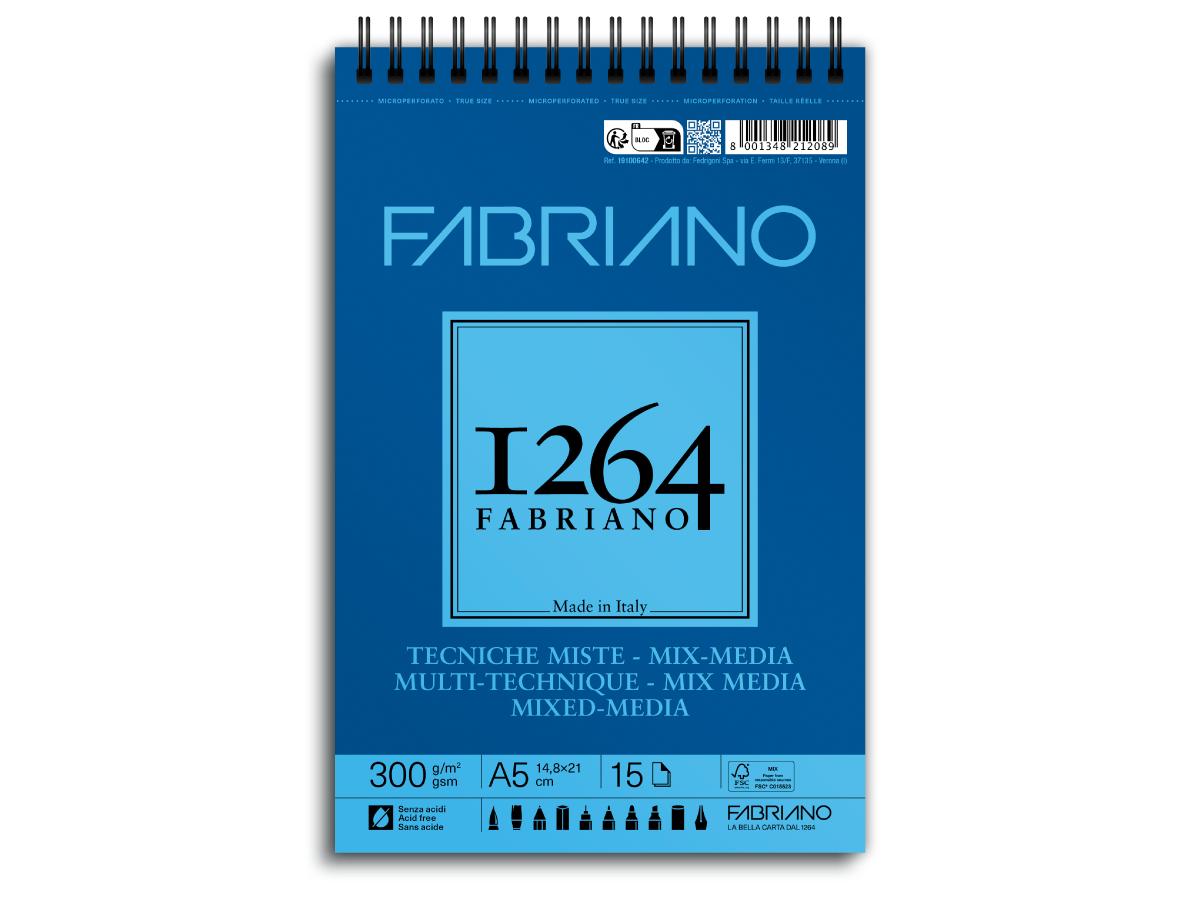 FABRIANO 1264 MIXEDMEDIA A5 300GR BLOCK
 1