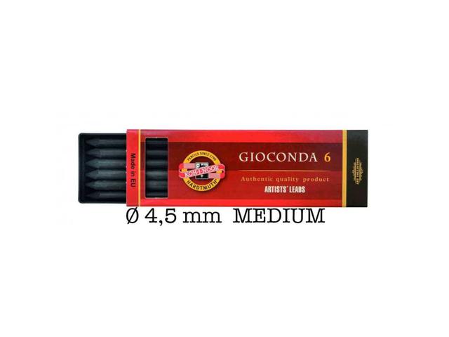 KIN GIOCONDA HOUTSKOOLSTIFT MEDIUM DOOS 6 ST. - 4,5MM (8673) 1