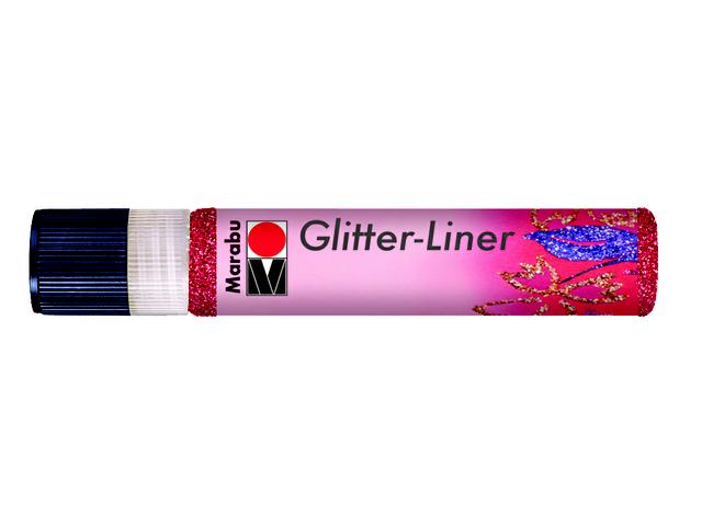 MARABU GLITTER LINER 25ML 538 GLITTER-RUBINROT 1