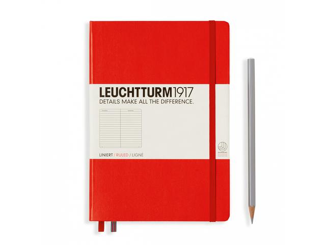 LEUCHTTURM HARDCOVER ROT LINIERT 249 BLATT A5 1