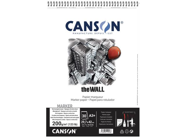 CANSON THE WALL GRAFITTIPAPIER SPIRALBLOCK A3 220GRAMM 1