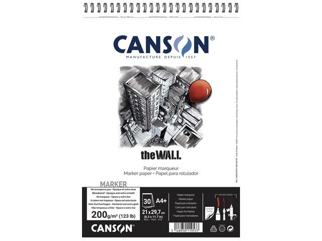 CANSON THE WALL GRAFITTIPAPIER SPIRALBLOCK A4 220GRAMM 1
